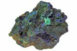 Sparkling Azurite Crystals with Malachite - Laos #170028-5